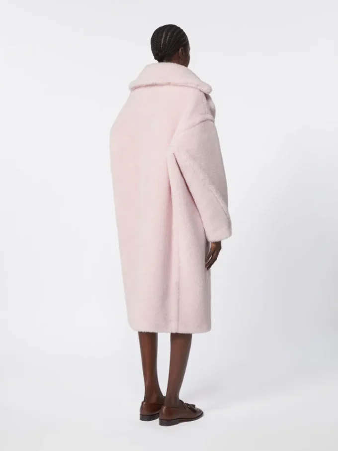 Alpaca and wool teddy bear icon coat, pink