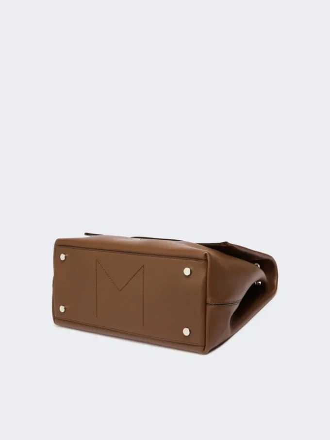 Archetipo leather handbag, brown