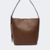 Archetipo small leather bag, brown