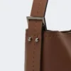 Archetipo small leather bag, brown
