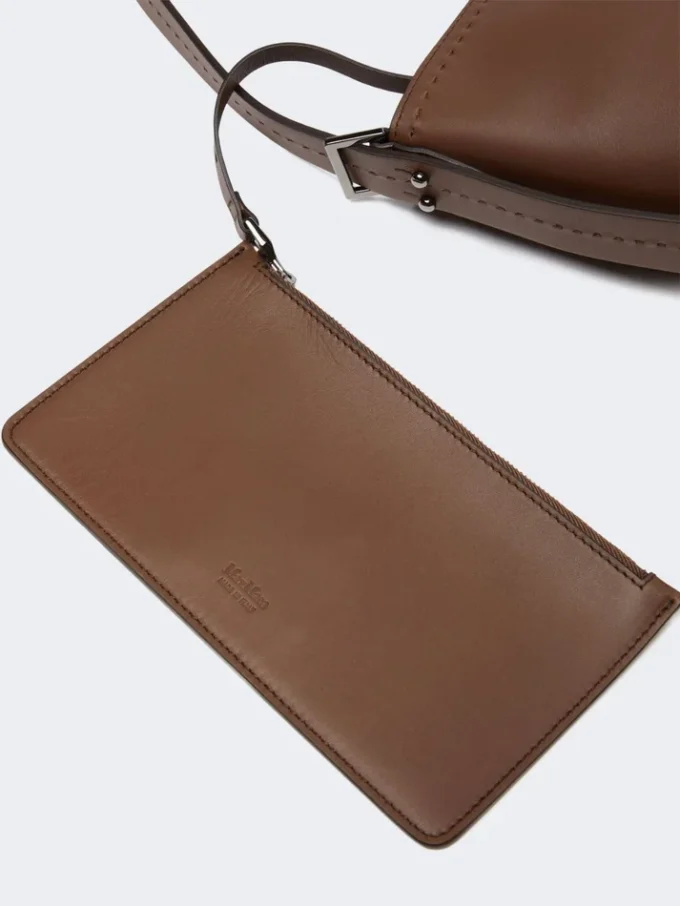 Archetipo small leather bag, brown