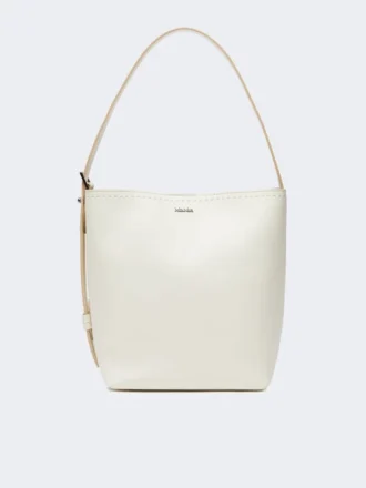 Archetipo small leather bag, white