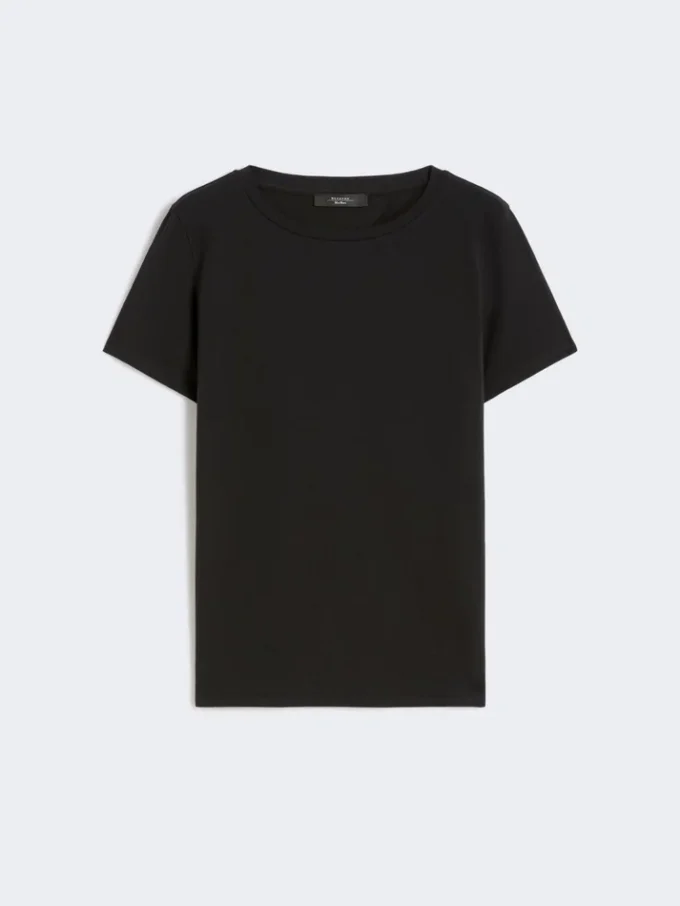 Basic cotton jersey t-shirt, black