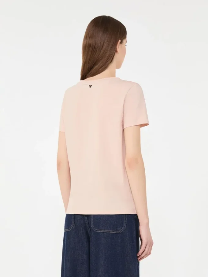 Basic cotton jersey t-shirt, pink