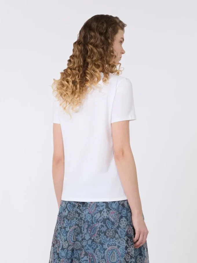 Basic cotton jersey t-shirt, white