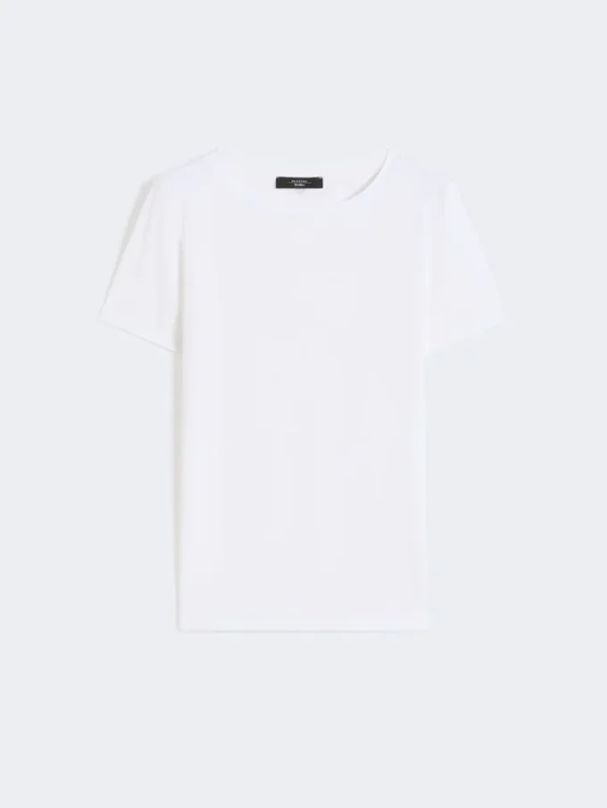 Basic cotton jersey t-shirt, white