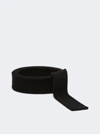 Belt in pure wool fabric, black