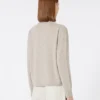Boxy-fit wool and cashmere sweater, beige