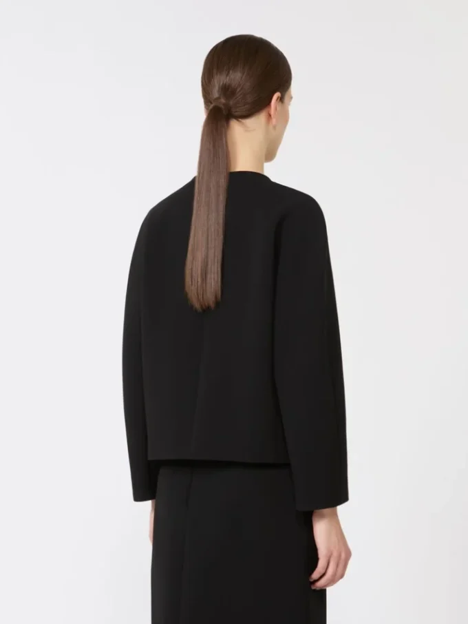 Boxy jacket in cady, black