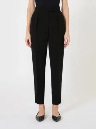 Cady carrot trousers, black