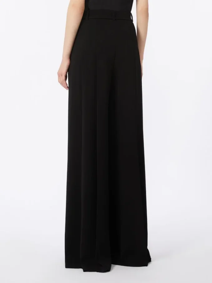 Cady palazzo trousers, black