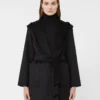 Camel robe coat, black