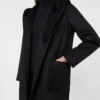 Camel robe coat, black
