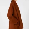 Camel robe-style jacket, terra cotta