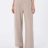 Cashmere and wool fleece trousers, beige