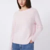 Cashmere crew-neck sweater, pink