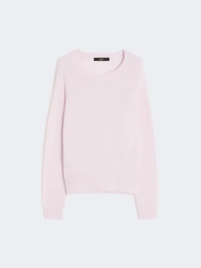 Cashmere crew-neck sweater, pink