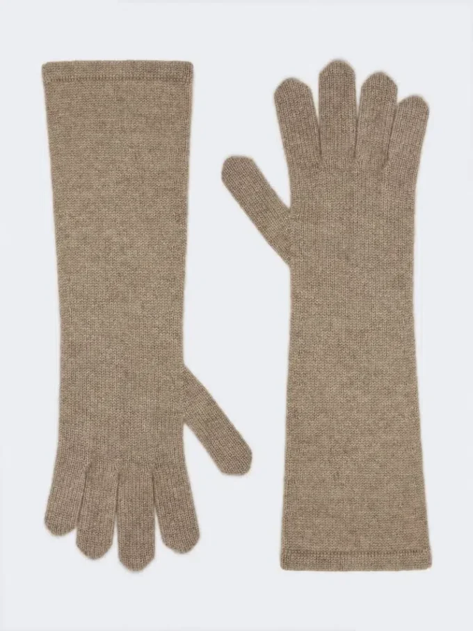 Cashmere gloves, beige