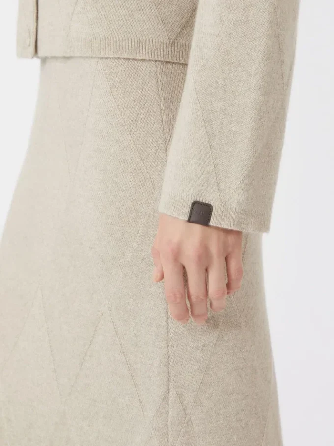 Cashmere knit cardigan, beige