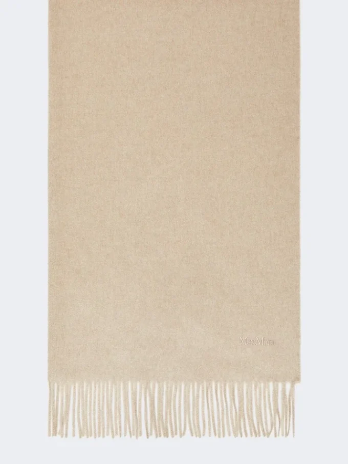 Cashmere logo stole, beige