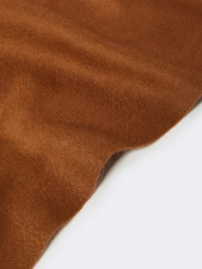 Cashmere logo stole, tobacco