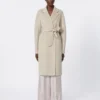 Cashmere robe coat, sand