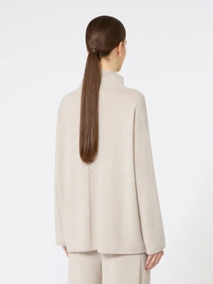 Cashmere yarn jumper, beige