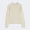 Cashmere yarn sweater, beige