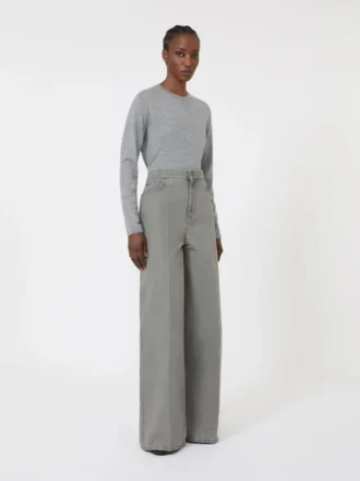 Cashmere yarn sweater, light grey