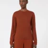 Cashmere yarn sweater, terra cotta