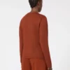 Cashmere yarn sweater, terra cotta