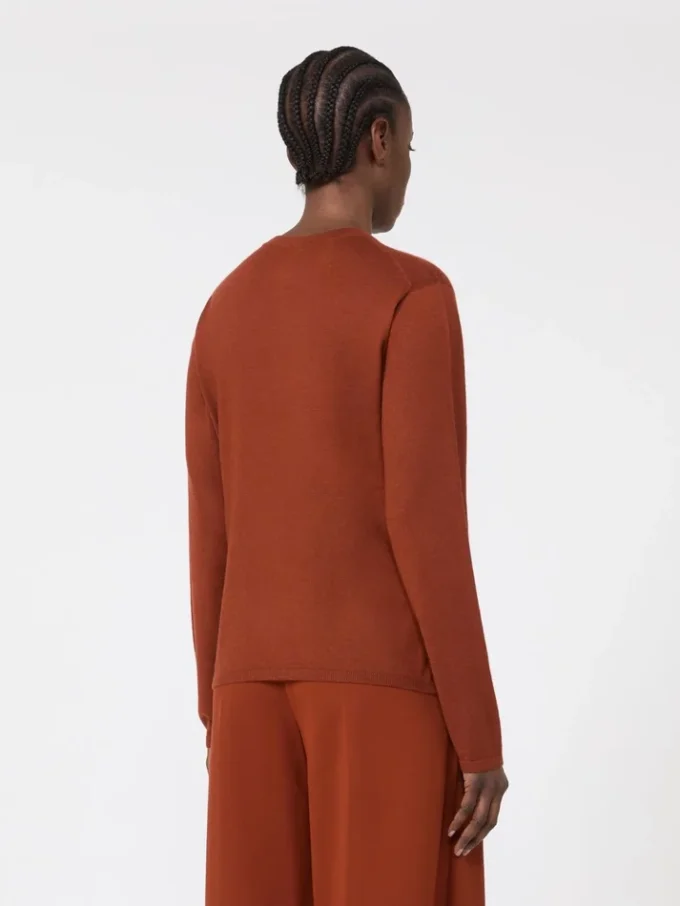 Cashmere yarn sweater, terra cotta