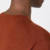 Cashmere yarn sweater, terra cotta