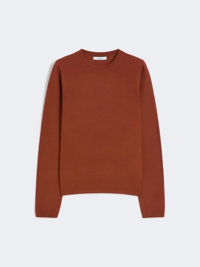 Cashmere yarn sweater, terra cotta