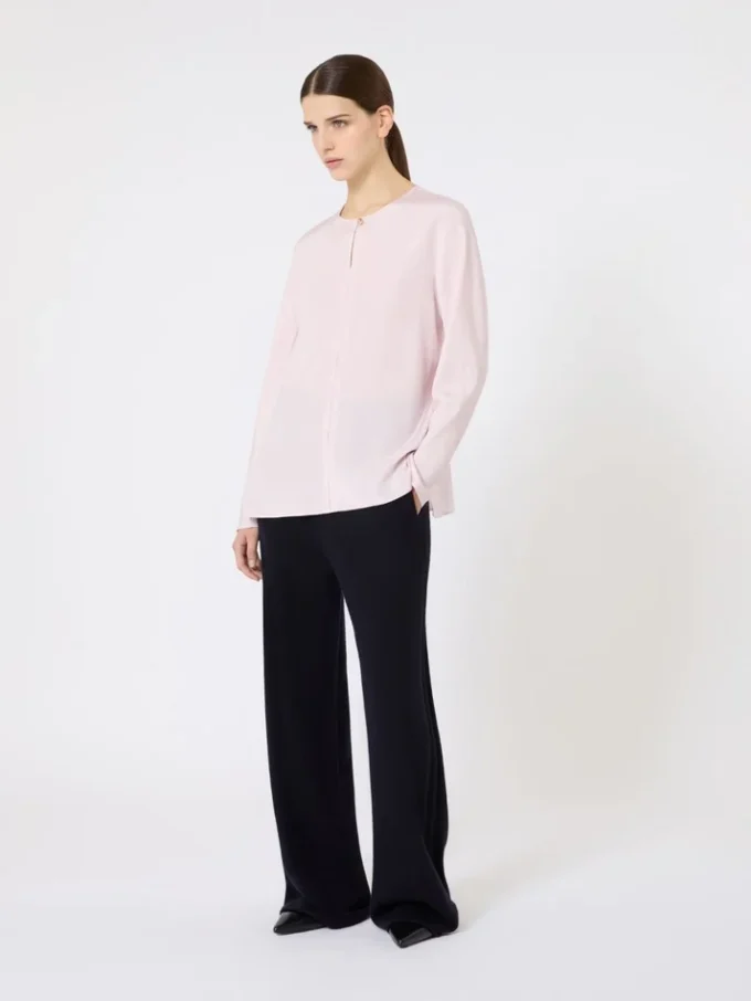 Cashmere yarn trousers, ultramarine