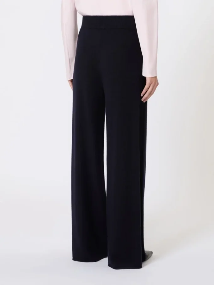 Cashmere yarn trousers, ultramarine