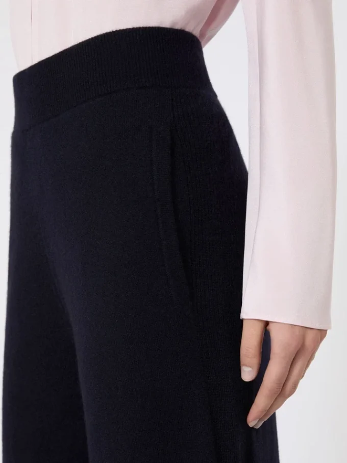 Cashmere yarn trousers, ultramarine