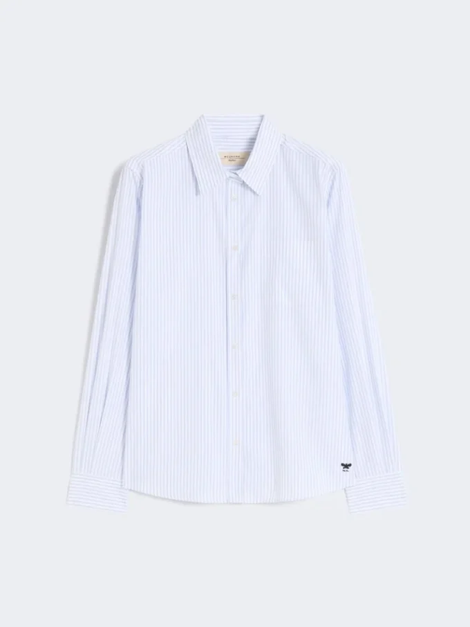 Classic cotton shirt, light blue