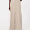 Compact jersey trousers, sand