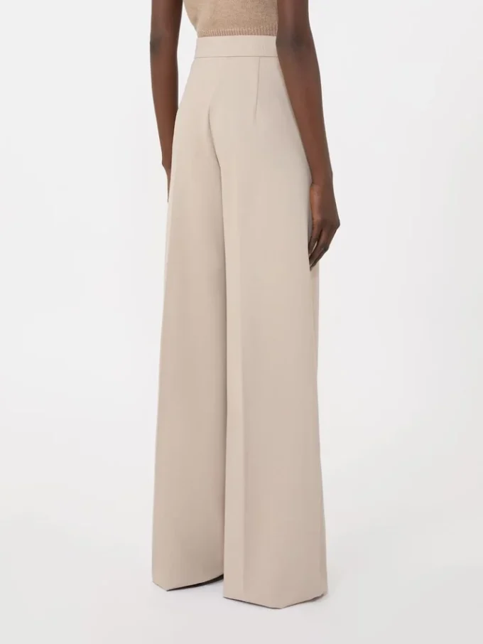 Compact jersey trousers, sand