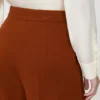 Compact jersey trousers, terra cotta