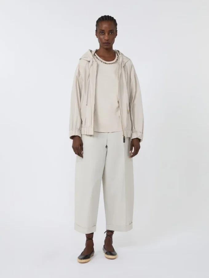 Cotton and modal t-shirt, beige