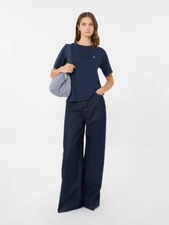 Cotton basic t-shirt, navy