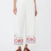 Cotton bull trousers, white