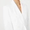 Cotton crepe canvas blazer, optical white