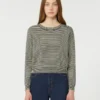 Cotton crew-neck sweater, navy