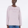 Cotton crew-neck sweatshirt, lilac