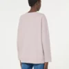 Cotton crew-neck sweatshirt, lilac