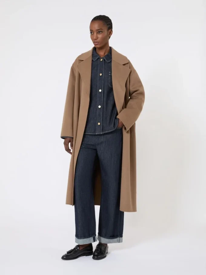 Cotton denim shirt, ultramarine