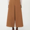 Cotton drill trousers, tobacco